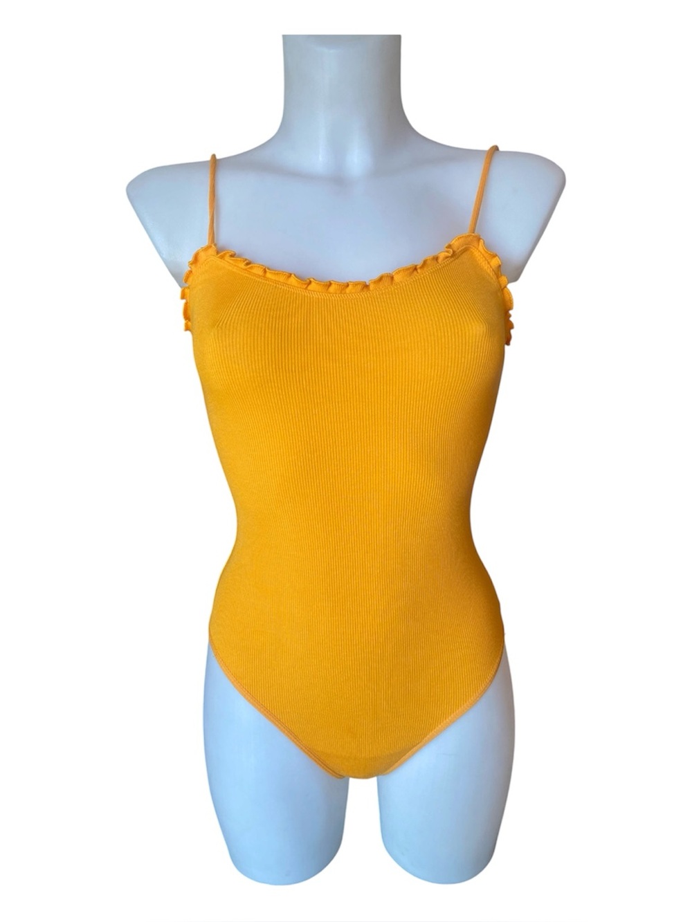 Wilfred Ribbed Small Ruffle Pull on Body Suit XS